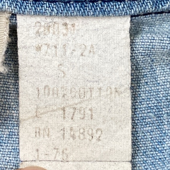 Vtg 70”s Sears Jeans Joint Denim Button Front Shirt Shacket Size Small - Picture 11 of 16